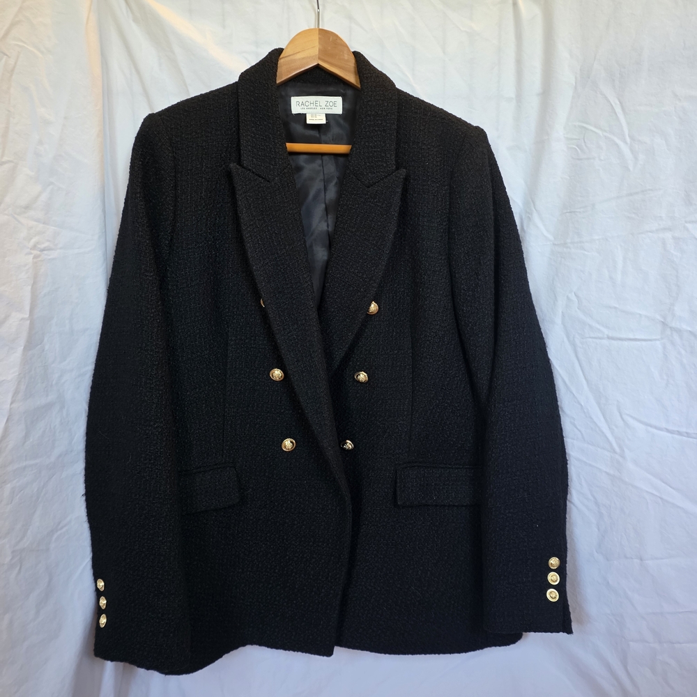 Rachel Zoe Black Blazer with Gold Buttons